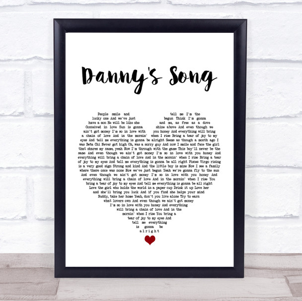 Loggins and Messina Danny's Song White Heart Song Lyric Print