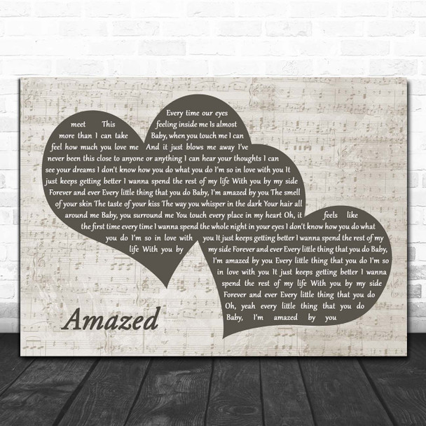 Lonestar Amazed Landscape Music Script Two Hearts Song Lyric Print