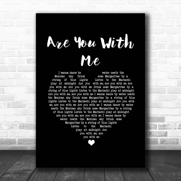 Lost Frequencies Are You With Me Black Heart Song Lyric Print