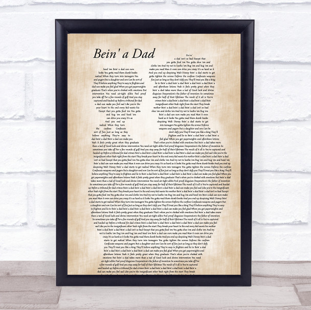 Loudon Wainwright Bein' a Dad Father & Child Song Lyric Print