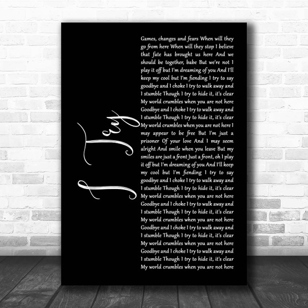 Macy Gray I Try Black Script Song Lyric Print