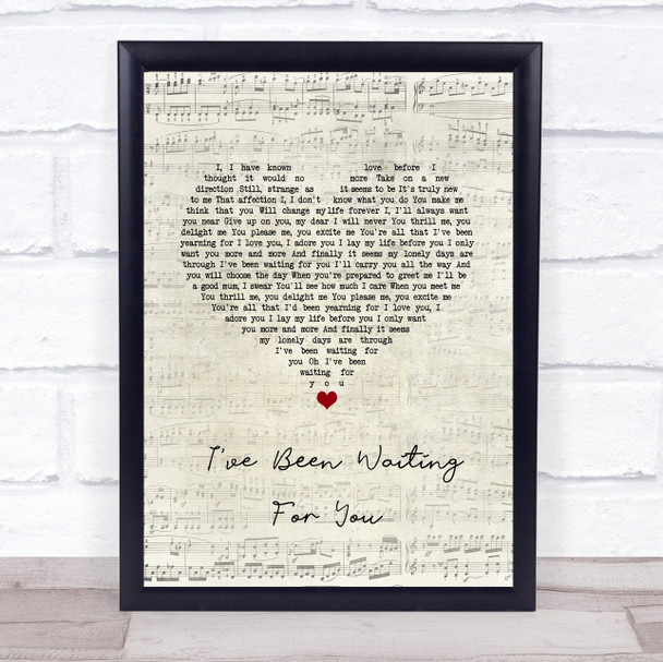Mamma Mia 2 I've Been Waiting For You Script Heart Song Lyric Print