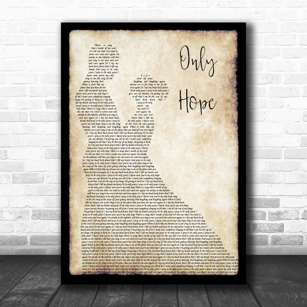 Mandy Moore Only Hope Man Lady Dancing Song Lyric Print