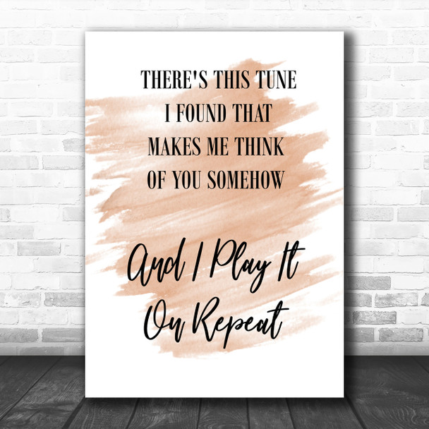 Watercolour Do I Wanna Know Arctic Monkeys White Black Song Lyric Music Wall Art Print