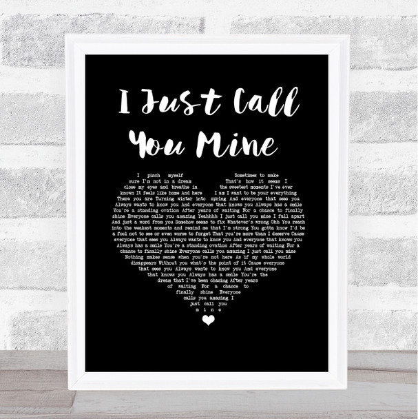 Martina McBride I Just Call You Mine Black Heart Song Lyric Print