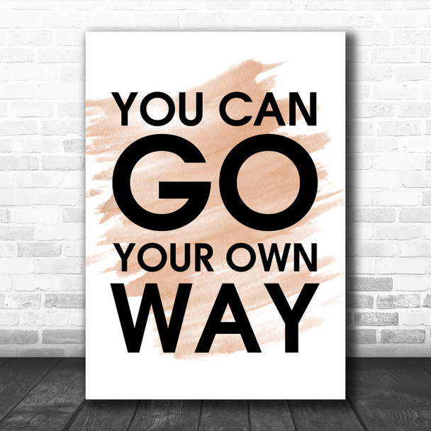 Watercolour Fleetwood Mac You Can Go Your Own Way Song Lyric Music Wall Art Print