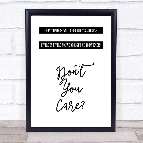 George Michael A Different Corner Care Song Lyric Music Wall Art Print