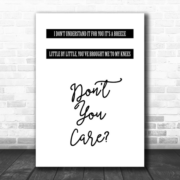 George Michael A Different Corner Care Song Lyric Music Wall Art Print