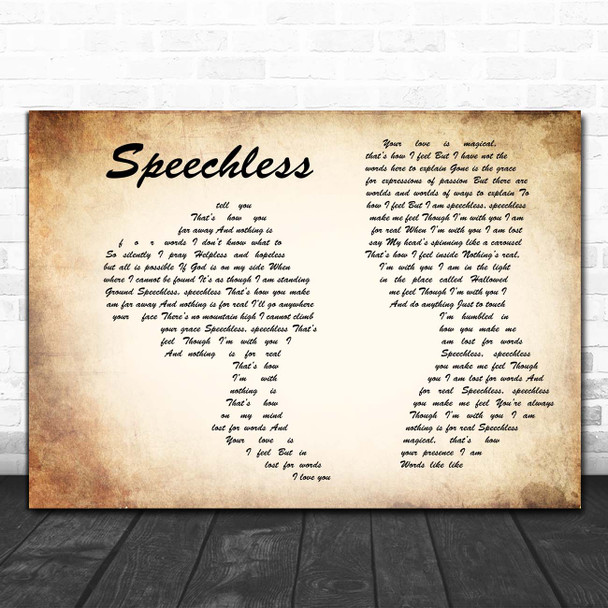 Michael Jackson Speechless Man Lady Couple Song Lyric Print