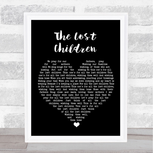 Michael Jackson The Lost Children Black Heart Song Lyric Print