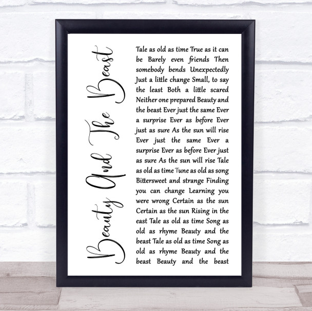 Michelle Featherstone We Are Man And Wife Script Heart Song Lyric Print