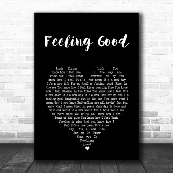 Muse Feeling Good Black Heart Song Lyric Print