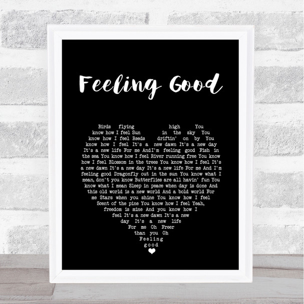 Muse Feeling Good Black Heart Song Lyric Print