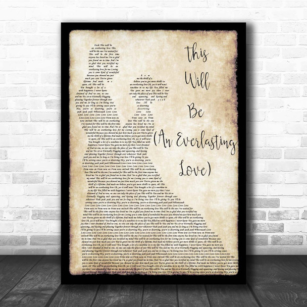 Natalie Cole This Will Be (An Everlasting Love) Man Lady Dancing Song Lyric Print