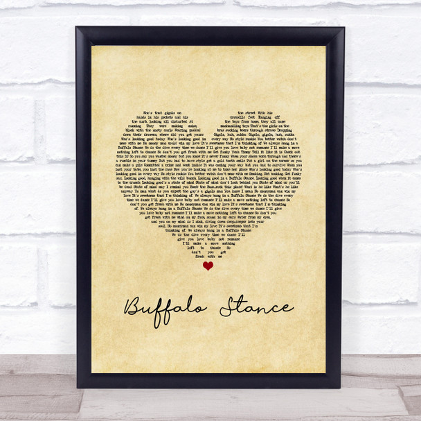 Neneh Cherry Buffalo Stance Vintage Heart Song Lyric Print