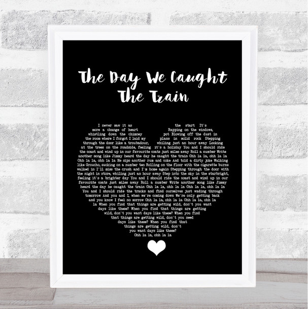 Ocean Colour Scene The Day We Caught The Train Black Heart Song Lyric Print