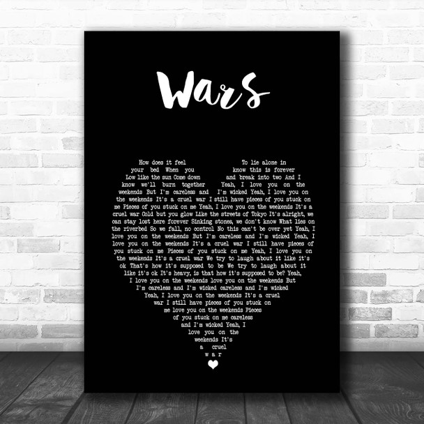 Of Monsters And Men Wars Black Heart Song Lyric Print