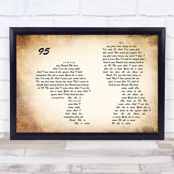 Picture This 95 Man Lady Couple Song Lyric Print
