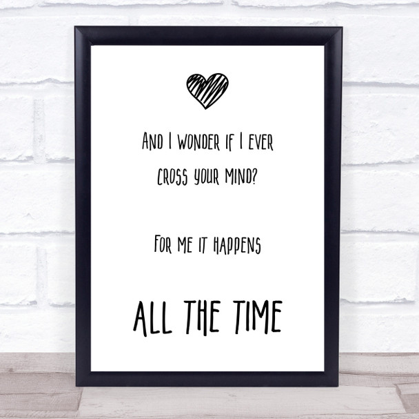 Lady Antebellum Need You Now Song Lyric Music Wall Art Print