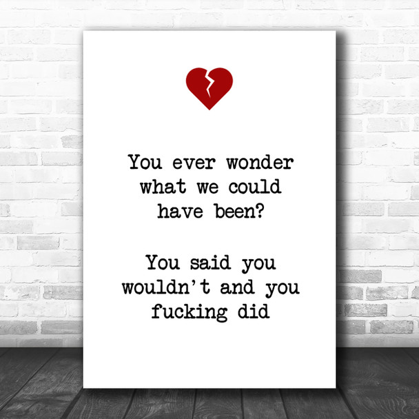 Olivia O'Brien Gnash I Hate You I Love You Ever Wonder Song Lyric Music Wall Art Print