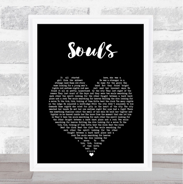 Rick Springfield Souls Black Heart Song Lyric Print