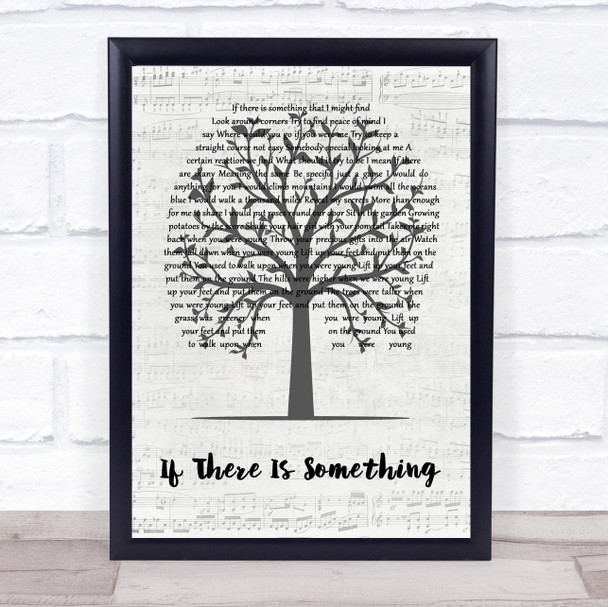 Roxy Music If There Is Something Music Script Tree Song Lyric Print