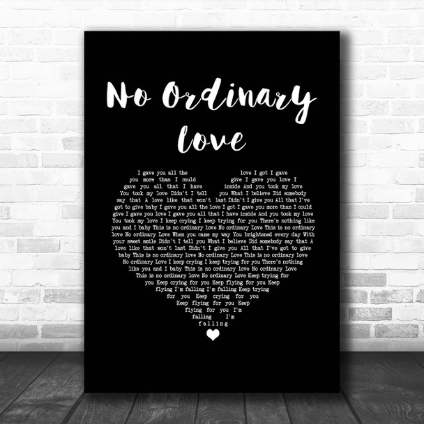 Sade No Ordinary Love Black Heart Song Lyric Print