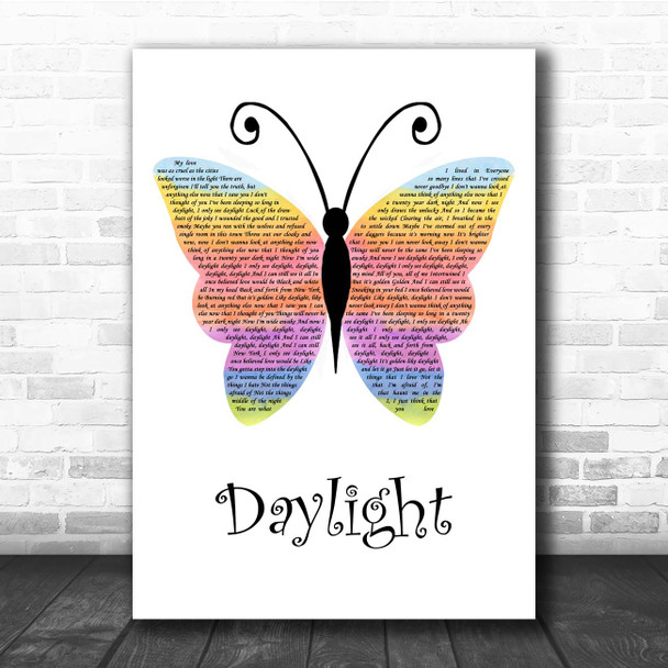 Taylor Swift Daylight Rainbow Butterfly Song Lyric Print