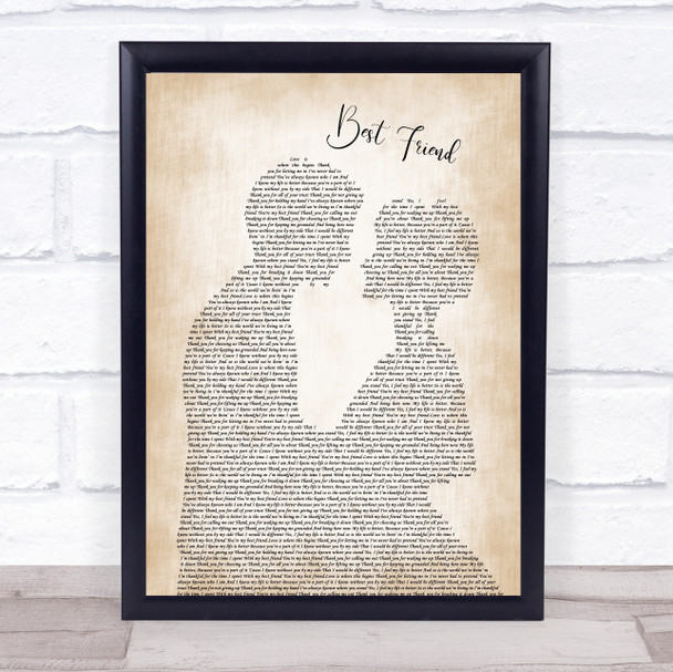 Jason Mraz Best Friend Song Lyric Man Lady Bride Groom Wedding Music Wall Art Print