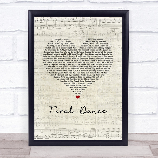 Terry Wogan Foral Dance Script Heart Song Lyric Print