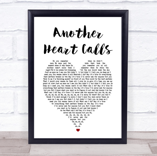 The All-American Rejects Another Heart Calls White Heart Song Lyric Print