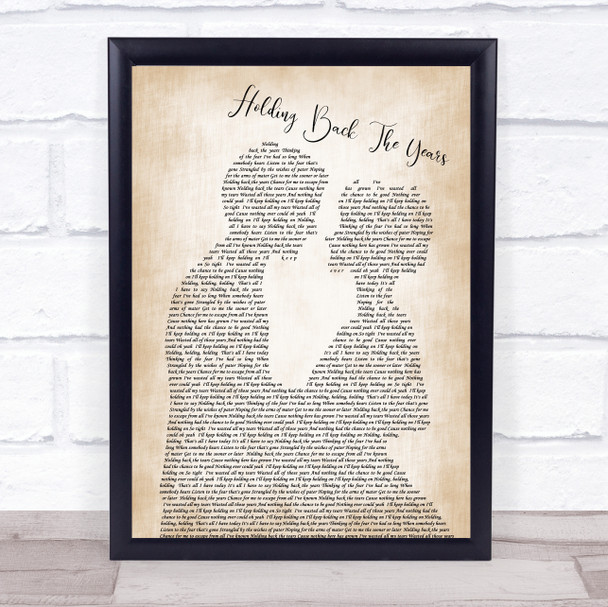 Simply Red Holding Back The Years Man Lady Bride Groom Wedding Song Lyric Music Wall Art Print