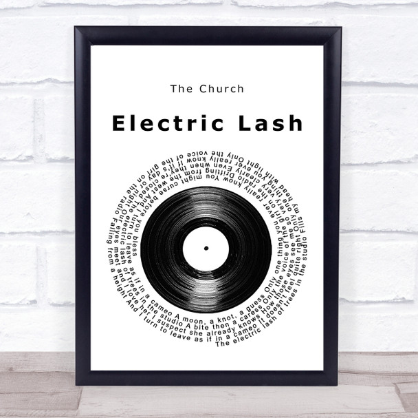 The Church Electric Lash Vinyl Record Song Lyric Print