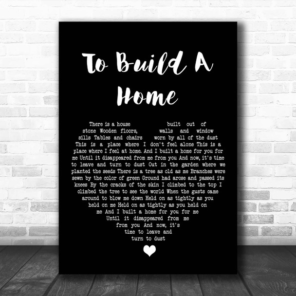 The Cinematic Orchestra To Build A Home Black Heart Song Lyric Print