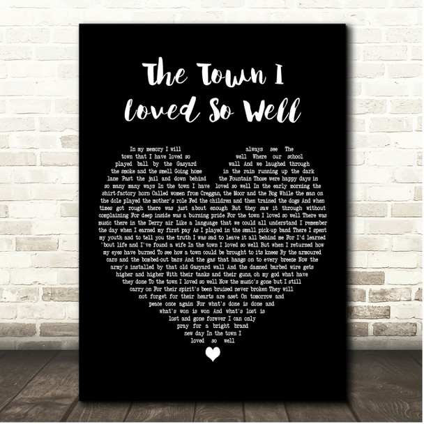 The Dubliners The Town I Loved So Well Black Heart Song Lyric Print
