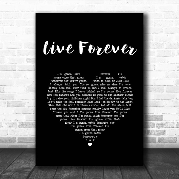 The Highwaymen Live Forever Black Heart Song Print