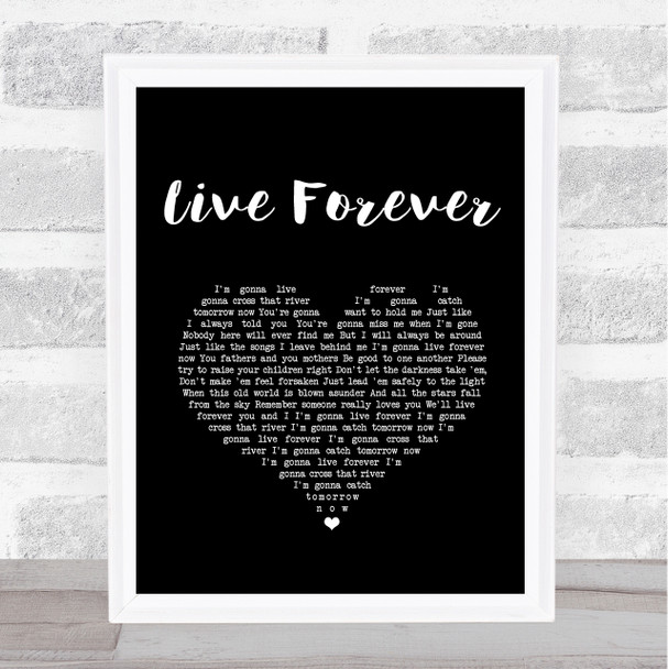 The Highwaymen Live Forever Black Heart Song Print