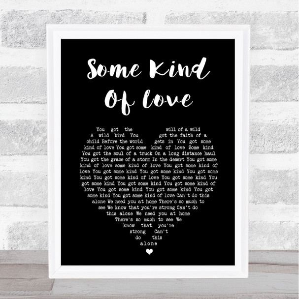 The Killers Some Kind Of Love Black Heart Song Lyric Print