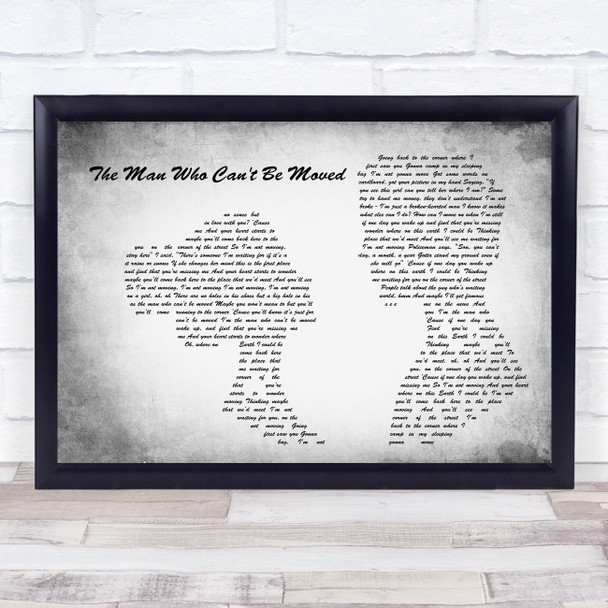 The Script The Man Who Can't Be Moved Man Lady Couple Grey Song Lyric Print