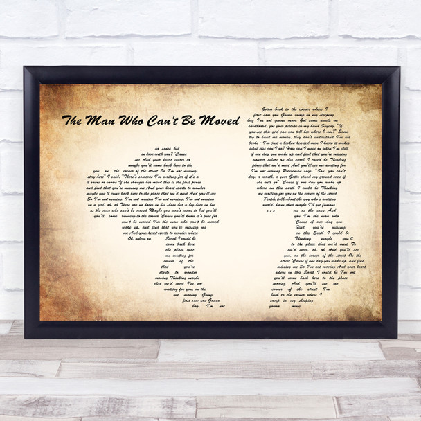 The Script The Man Who Can't Be Moved Man Lady Couple Song Lyric Print