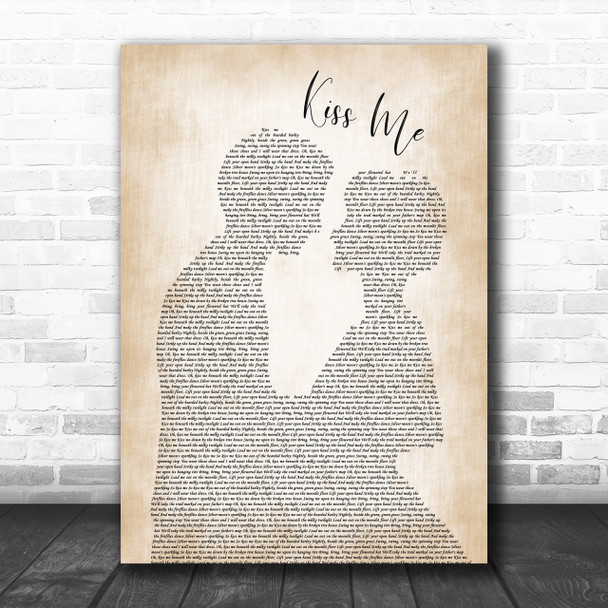 Sixpence None The Richer Kiss Me Man Lady Bride Groom Wedding Song Lyric Music Wall Art Print