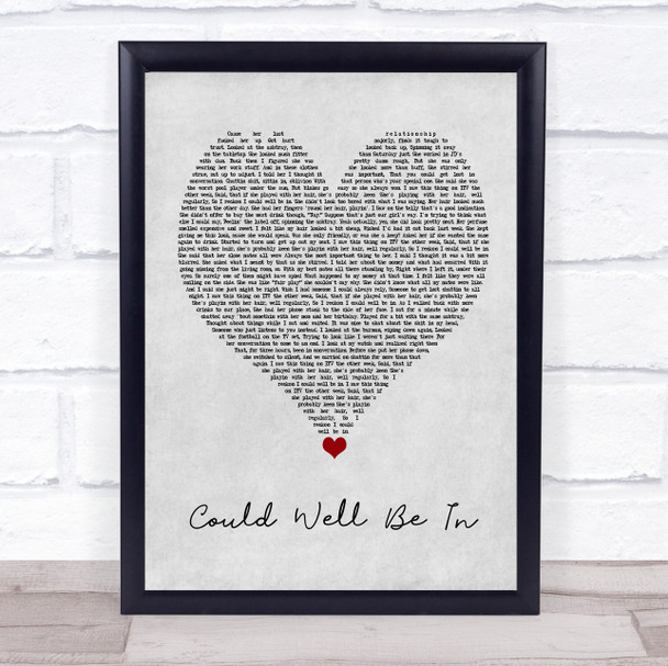 The Streets Could Well Be In Grey Heart Song Lyric Print
