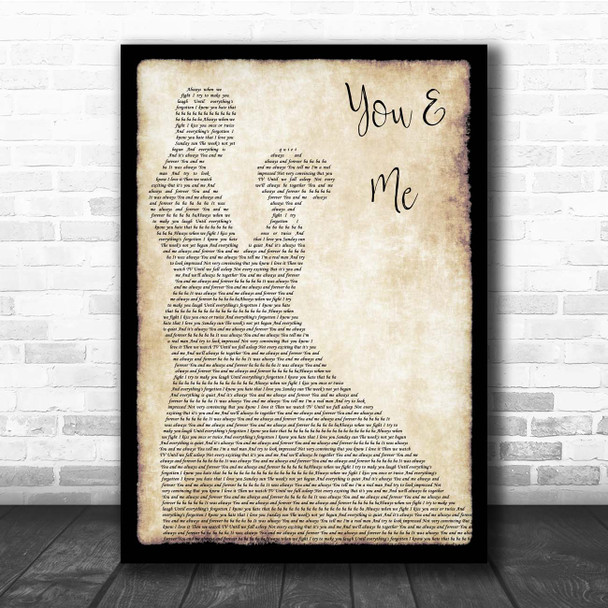 The Wannadies You & Me Man Lady Dancing Song Lyric Print