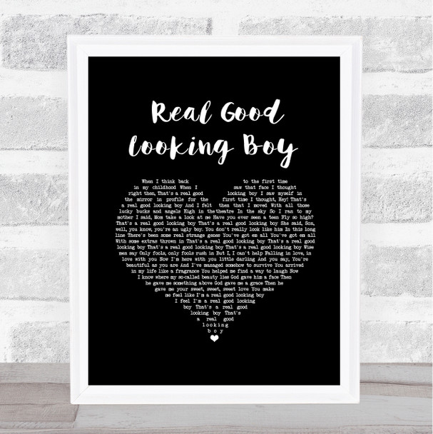 The Who Real Good Looking Boy Black Heart Song Lyric Print