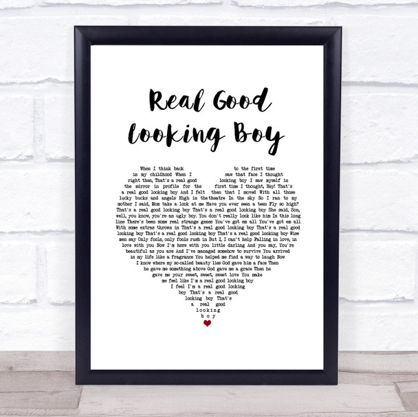 The Who Real Good Looking Boy White Heart Song Lyric Print