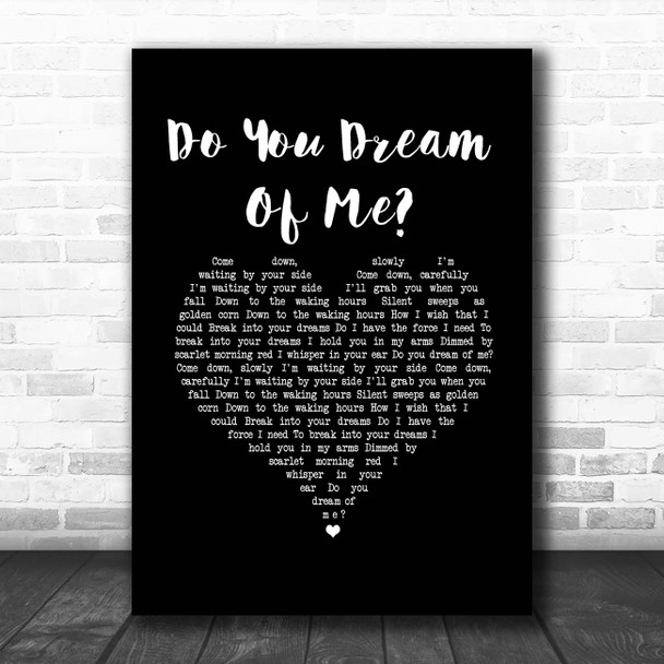 Tiamat Do You Dream Of Me Black Heart Song Lyric Print