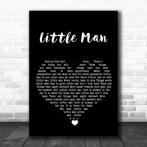 Tom Waits Little Man Black Heart Song Lyric Print