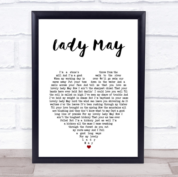 Tyler Childers Lady May White Heart Song Lyric Print