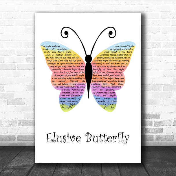 Val Doonican Elusive Butterfly Rainbow Butterfly Song Lyric Print