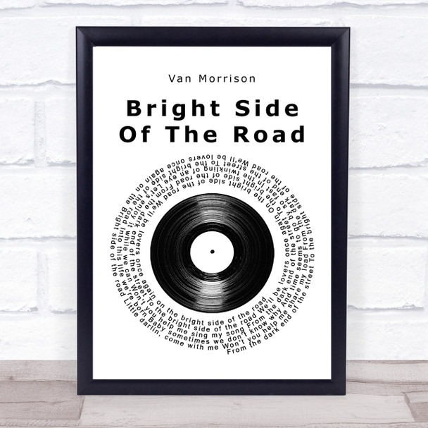 Van Morrison Bright Side Of The Road Vinyl Record Song Lyric Print